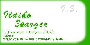 ildiko sparger business card